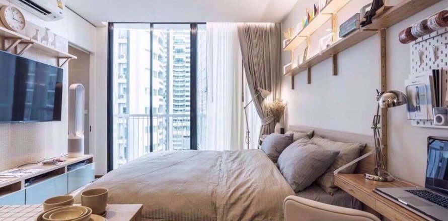 Estudio en el condominio en Bangkok, Tailandia en Park Origin Phromphong  № 51447