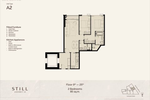 Condominio de 2 dormitorios en Bangkok, Tailandia № 222359 - foto 13