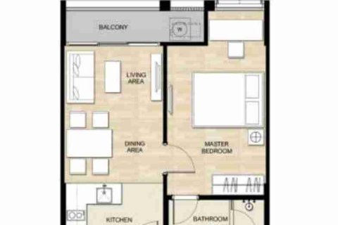 Eigentumswohnung in Bangkok, Thailand, 1 Schlafzimmer № 183187 - Foto 8