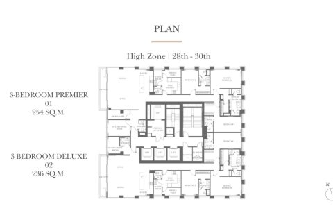Eigentumswohnung in Bangkok, Thailand, 3 Schlafzimmer  № 170074 - Foto 9
