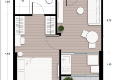 Condominio de 1 dormitorio en Bangkok, Tailandia № 185719 - foto 4