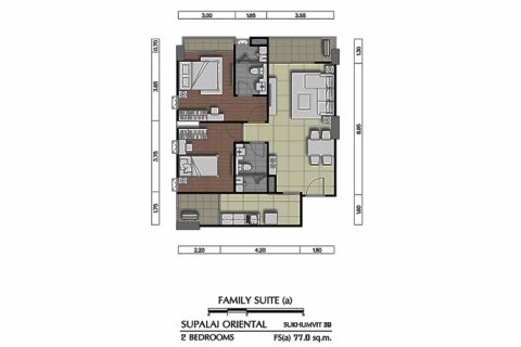 Condominio de 2 dormitorios en Bangkok, Tailandia № 143998 - foto 6