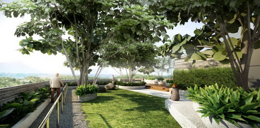 Condo à Phuket, Thaïlande, 2 chambres à Highland Park Condominium Bangtao Beach  № 74577