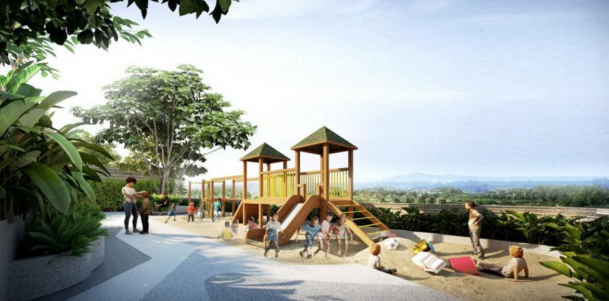 Condo à Phuket, Thaïlande, 2 chambres à Highland Park Condominium Bangtao Beach  № 74575