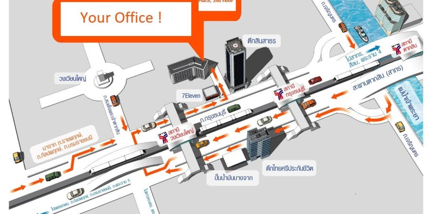 Oficina en Khlong San, Bangkok, Tailandia № 170952