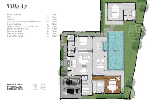 Chalet de 4 dormitorios en Phuket, Tailandia № 165726 - foto 8