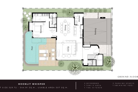 Chalet de 3 dormitorios en Phuket, Tailandia № 165389 - foto 10