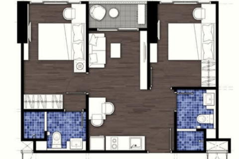 Condominio de 2 dormitorios en Bangkok, Tailandia № 183700 - foto 11