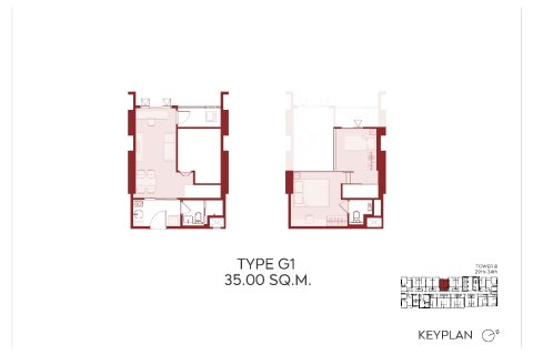 Eigentumswohnung in Bangkok, Thailand, 1 Schlafzimmer  № 165013 - Foto 20
