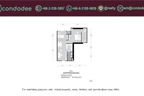 Condo in Sathon, Bangkok, Thailand, 2 bedrooms № 234015 - photo 5