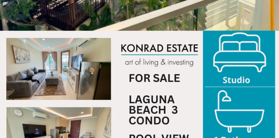 Condominio de 1 dormitorio en Pattaya, Tailandia en LAGUNA BEACH RESORT 3  № 130027