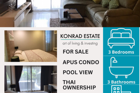 คอนโดมิเนียมในพัทยา, ประเทศไทย, 3 ห้องนอน ใน Apus № 126867