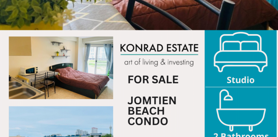 Estudio en el condominio en Pattaya, Tailandia № 130004