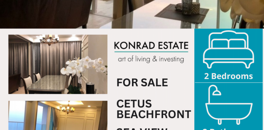 Condominio de 2 dormitorios en Pattaya, Tailandia en Cetus Beachfront № 126924