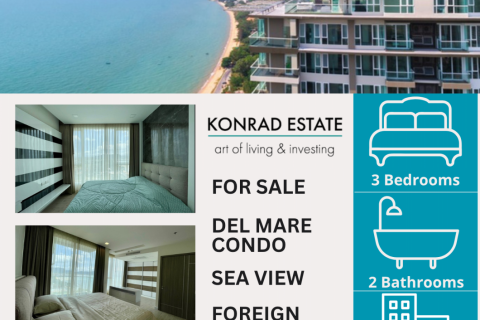 คอนโดมิเนียมในพัทยา, ประเทศไทย, 3 ห้องนอน ใน Del Mare № 129995