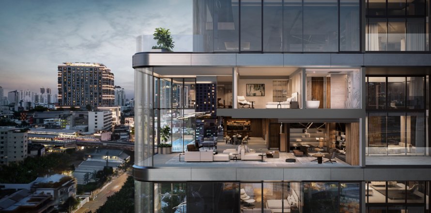 Dúplex de 3 dormitorios en Watthana, Bangkok, Tailandia № 124907