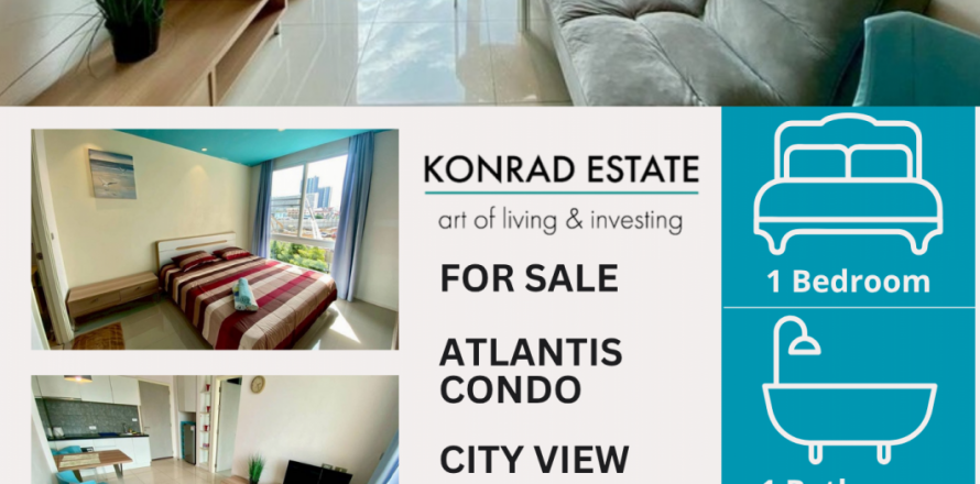 Condo à Pattaya, Thaïlande, 1 chambre à Atlantis Condo Resort № 126869