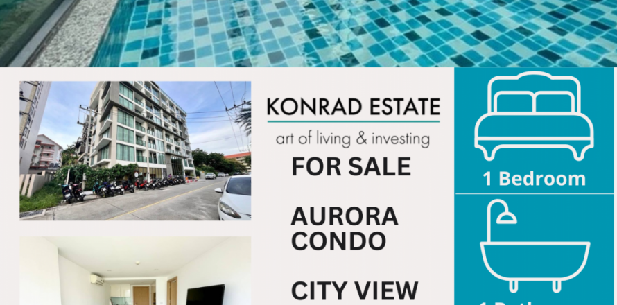 Condominio de 1 dormitorio en Pattaya, Tailandia en Aurora Pratumnak № 126879