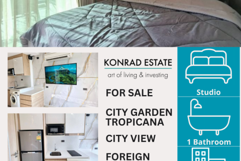 Eigentumswohnung in Pattaya, Thailand, 1 Schlafzimmer in City Garden Tropicana № 126937