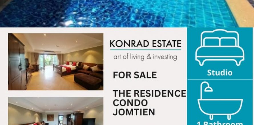 Estudio en el condominio en Pattaya, Tailandia № 130228
