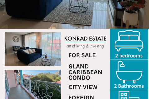 คอนโดมิเนียมในพัทยา, ประเทศไทย, 2 ห้องนอน ใน Grande Caribbean № 130002