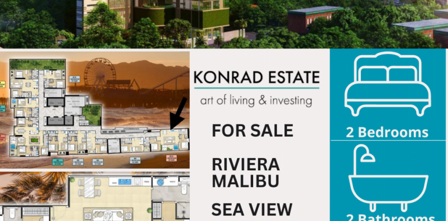 Condominio de 2 dormitorios en Pattaya, Tailandia № 130091