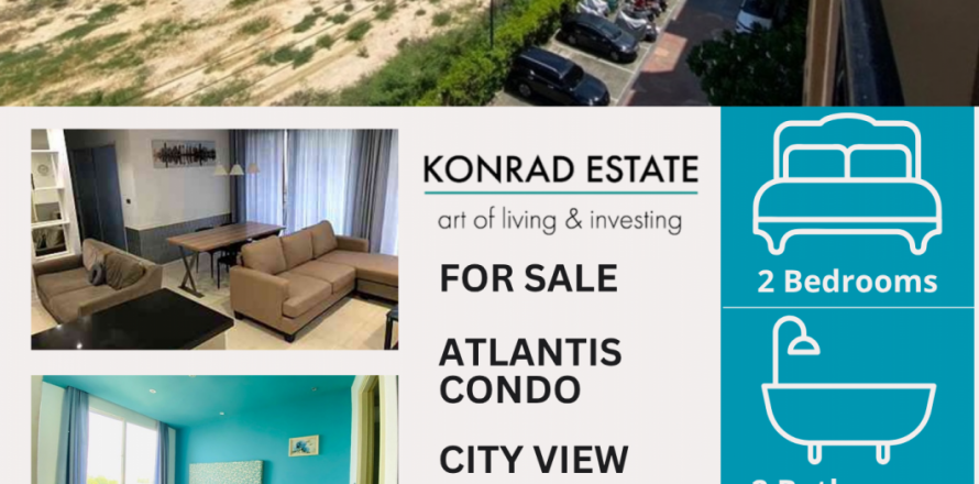 Eigentumswohnung in Pattaya, Thailand, 2 Schlafzimmer in Atlantis Condo Resort № 126871