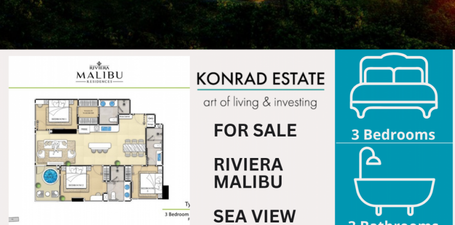 Condominio de 3 dormitorios en Pattaya, Tailandia № 130092
