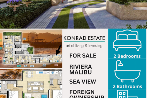Condo à Pattaya, Thaïlande, 2 chambres à The Riviera Malibu № 130090