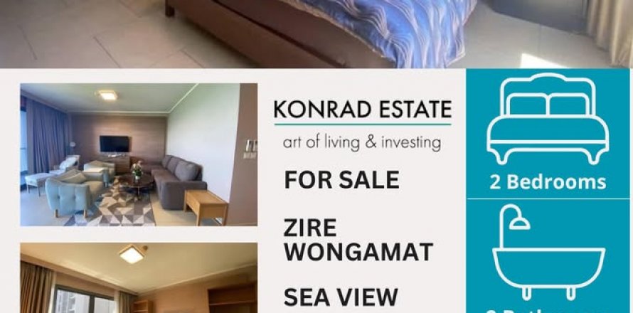Condominio de 2 dormitorios en Pattaya, Tailandia en Zire Wongamat  № 130357