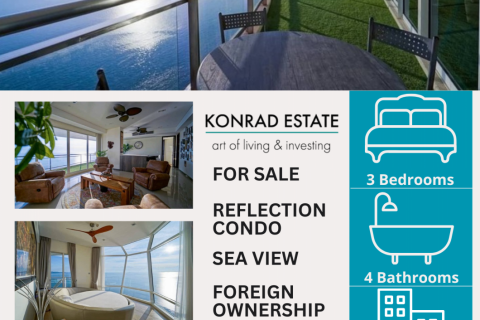 Condo in Pattaya, Thailand, 3 bedrooms in Reflection Jomtien Beach  № 130072