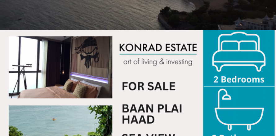 Condominio de 2 dormitorios en Pattaya, Tailandia en Baan Plai Haad  № 126882