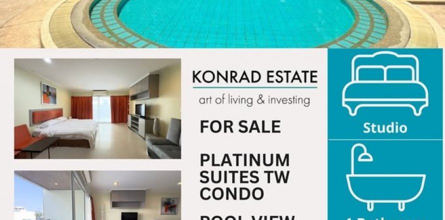 Estudio en el condominio en Pattaya, Tailandia № 133123