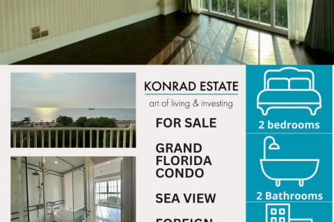 Condo à Pattaya, Thaïlande, 2 chambres à Grand Florida № 129999
