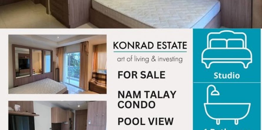 Estudio en el condominio en Pattaya, Tailandia № 130790