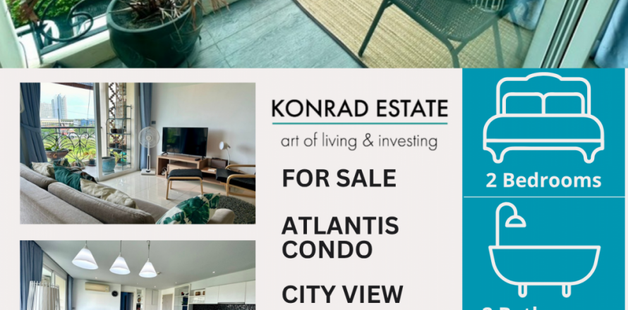 Condominio de 2 dormitorios en Pattaya, Tailandia en Atlantis Condo Resort № 126870
