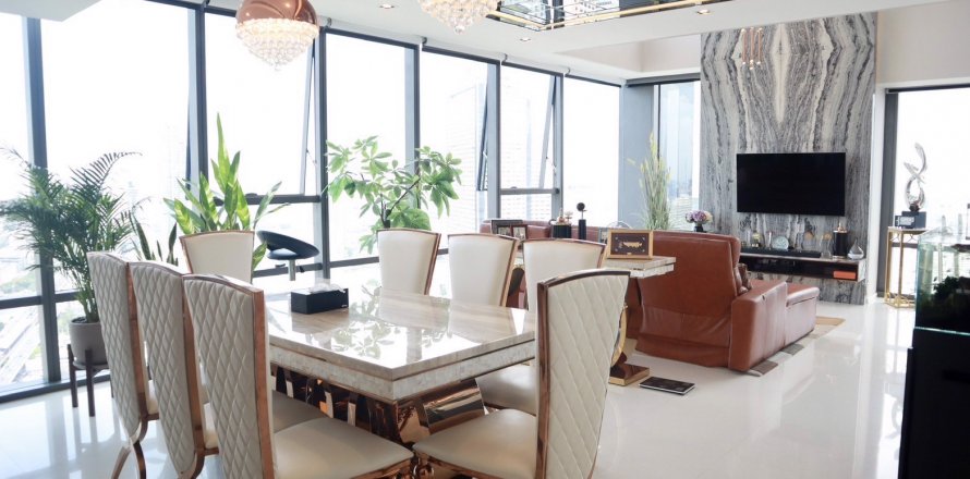 Dúplex de 1 dormitorio en Sathon, Bangkok, Tailandia № 83901