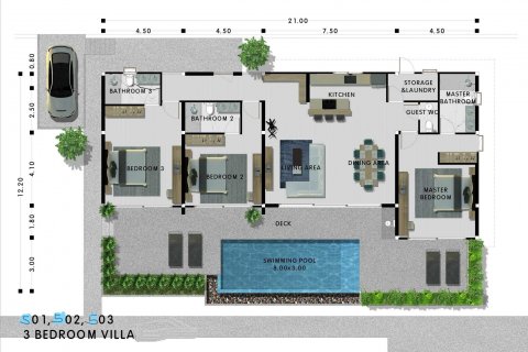 Casa de 3 dormitorios en Ko Samui, Tailandia № 126029 - foto 17