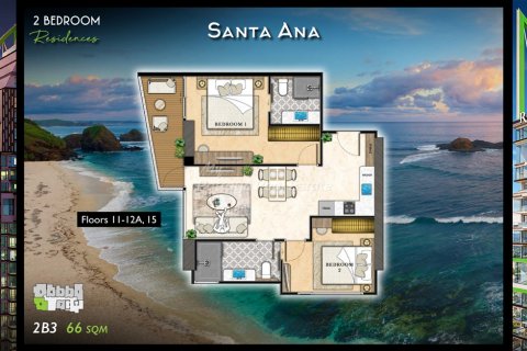 Eigentumswohnung in Pattaya, Thailand, 2 Schlafzimmer  № 123453