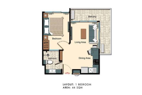 Condominio de 1 dormitorio en Chon Buri, Tailandia № 116294 - foto 12