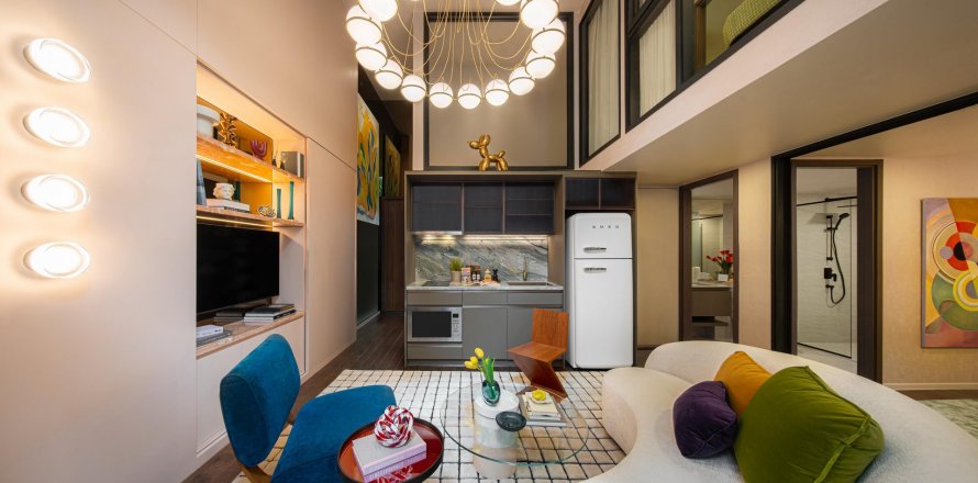 Dúplex de 2 dormitorios en SHUSH Ratchathewi, Bangkok, Tailandia № 80545