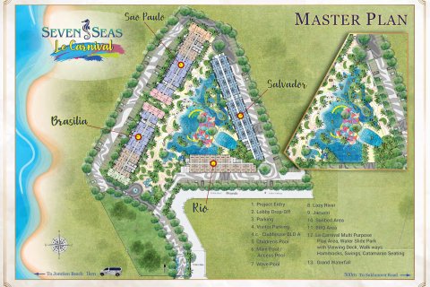 Apartamento de 1 dormitorio en Jomtien Beach, Pattaya, Tailandia № 101462 - foto 14