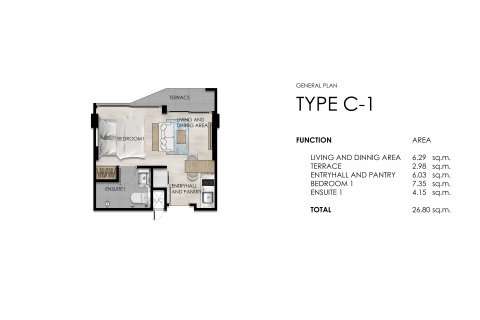 Apartamento de 1 dormitorio en Phuket, Tailandia № 81773 - foto 7
