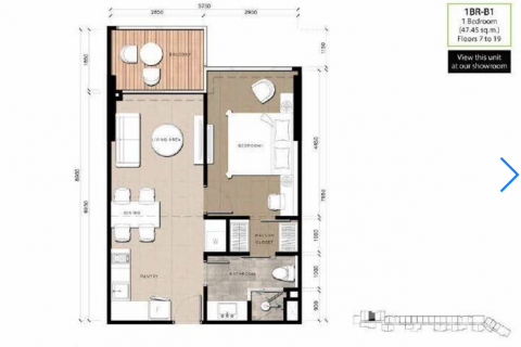 Wohnung auf Jomtien Beach, Pattaya, Thailand 1 Schlafzimmer № 101497 - Foto 14
