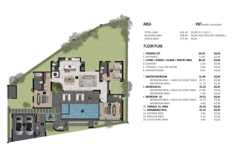 Chalet de 3 dormitorios en Nai Harn Beach, Tailandia № 70948 - foto 17