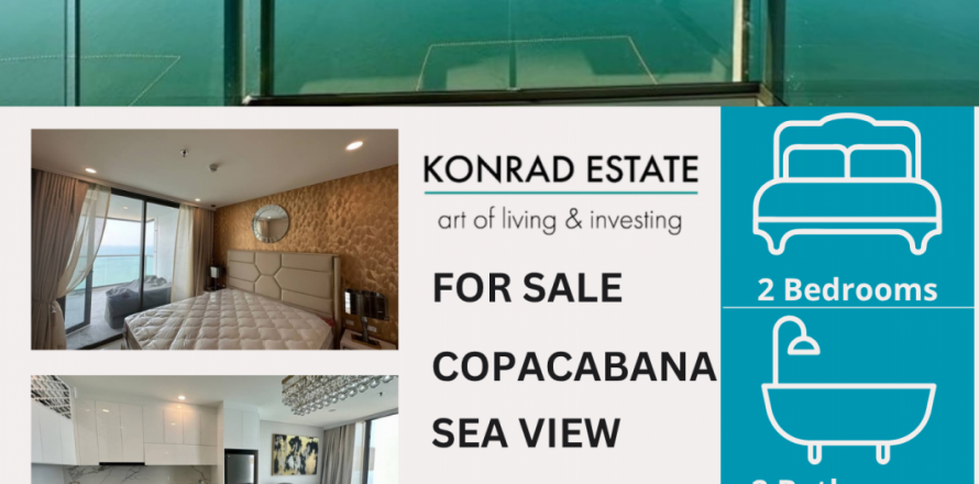 Eigentumswohnung in Pattaya, Thailand, 2 Schlafzimmer in Copacabana Beach Jomtien № 126942