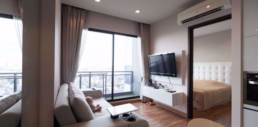 Condo à Bangkok, Thaïlande, 1 chambre à Ivy Ampio  № 77705