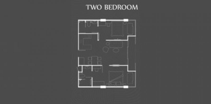 Condominium floor plan «2BR-7», 2 bedrooms in VIP SPACE ODYSSEY