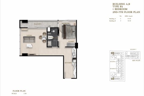 Apartamento de 1 dormitorio en Pattaya, Tailandia № 101516 - foto 6