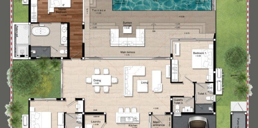 Sobre plano Botanica Modern Loft 2 en Phuket, Tailandia № 79310 - foto 1
